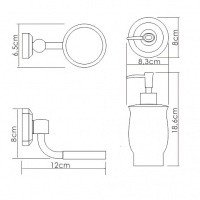WasserKRAFT Oder K-24199 Дозатор для жидкого мыла подвесной (хром)