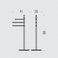 Colombo Design PLANETS B9815 - Стойка, держатель для полотенец 88 см (хром)