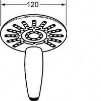 Hansaclear mono 0431 0300 Ручной душ (хром), DN 15, расход 25 л/мин, измеряется при давлении воды 3 бар, прозрачная верхняя душевая головка, акриловое стекло, антиизвестковая система