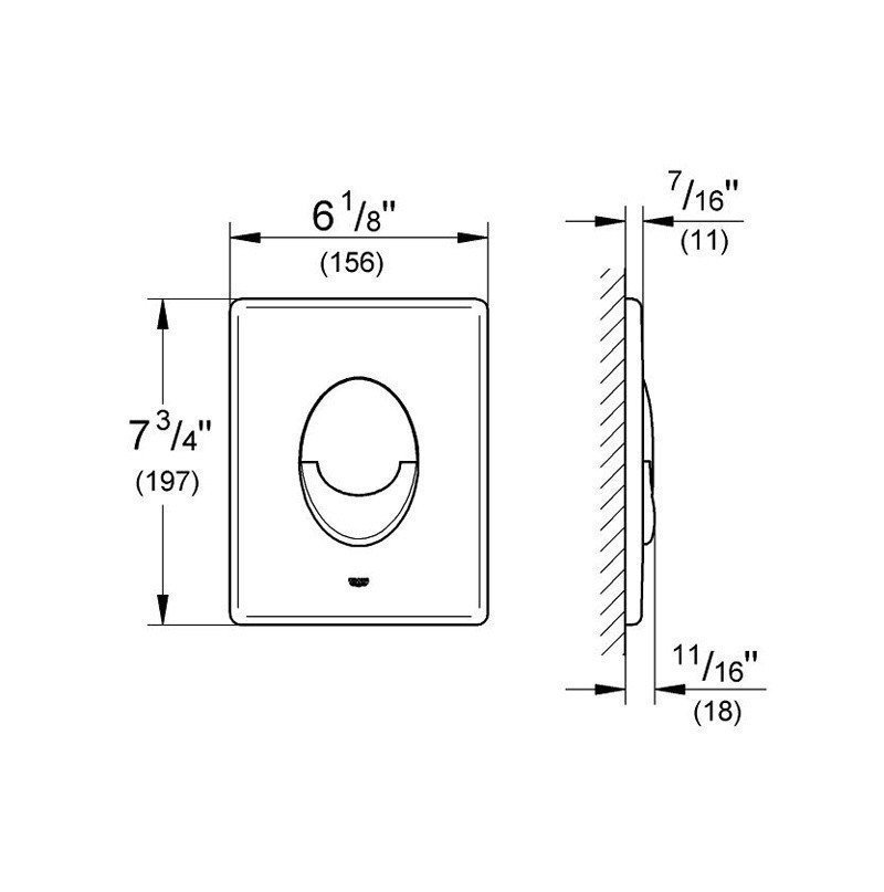 GROHE Skate Air 38505000 Накладная панель для унитаза, купить в ...