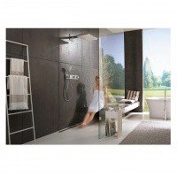 Верхний душ с держателем 24005400 Hansgrohe Rainmaker Select 460 (белый, хром)