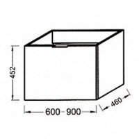 JACOB DELAFON BLOG мебель для ванной EB295-N18 + EB292-00, 90х46х45, белый