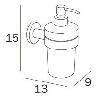 INDA Touch A46670CR21 Дозатор для жидкого мыла подвесной (хром)
