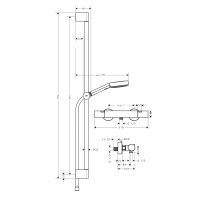 Hansgrohe Pulsify Select S 24261000 Термостатический смеситель для душа (хром)