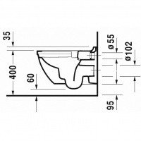 Duravit Starck 3 45270900A1 Унитаз подвесной в комплекте с сиденьем с крышкой, с функцией плавного закрытия (SoftClose),