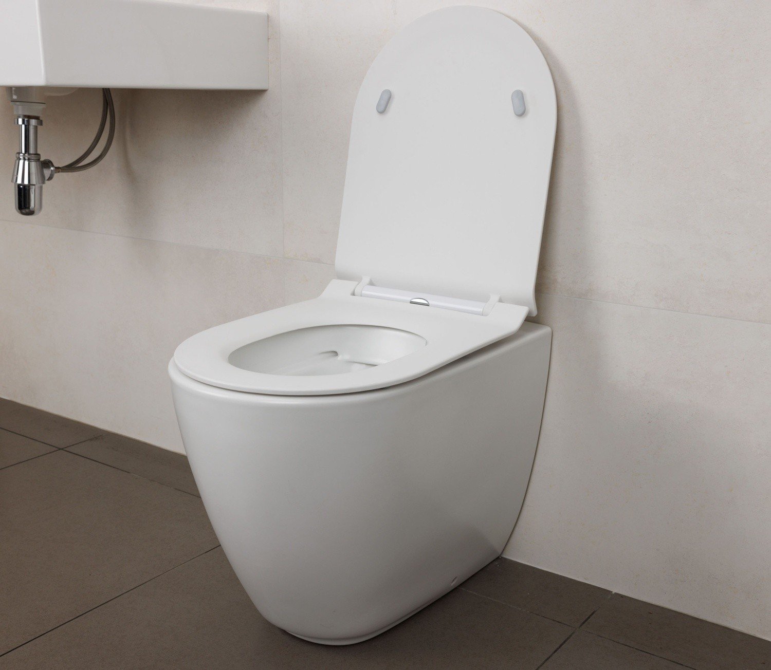 HATRIA Fusion A0Y1ZA25 Унитаз безободковый напольный | приставной 35*53 см ...