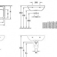 Раковина 51757001 VILLEROY BOCH Omnia architectura, 700х520 мм