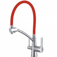 Savol S-L1805-03 Высокий смеситель для кухни с функцией подачи питьевой воды (хром | красный)