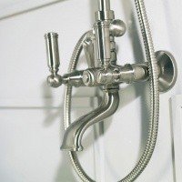 Bossini Liberty L01203.094 Душевая система со смесителем - с функцией наполнения ванны (никель шлифованный)