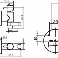 Bravat Eler D9137CP-RUS Гигиенический душ со смесителем (Хром)