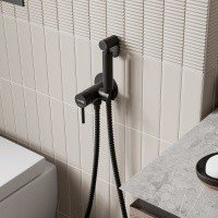 WasserKRAFT A70638 Гигиенический душ - комплект со смесителем (чёрный матовый)