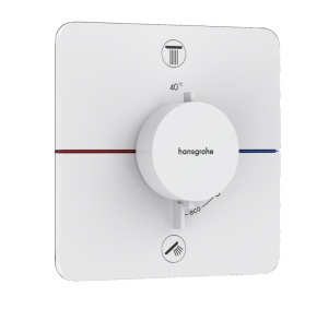 Hansgrohe ShowerSelect Comfort Q 15583700 Термостатический смеситель для ванны - внешняя часть (белый матовый)