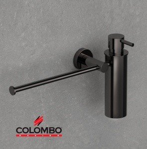 Colombo Design PLUS W4975.GL - Дозатор для жидкого мыла 150 мл с держателем для полотенца (графит полированный)