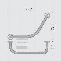 Colombo Design Hermitage B3375 - Поручень для ванной комнаты | с мыльницей (хром)