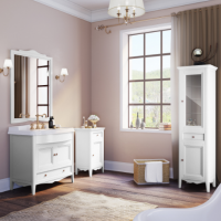 Комплект мебели для ванной на 90 см VER3090-B+AR864bi*1+VER1183-B Veronica Tiffany World