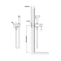 Vincea VHFW-101GM Гигиенический душ в комплекте со смесителем (воронёная сталь)