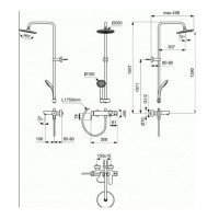 Ideal Standard CERAFINE O BC749AA Душевая система в комплекте с смесителем для ванны (хром)