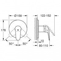 Смеситель для душа 24046003 GROHE Eurostyle