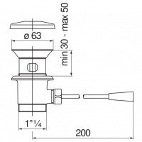 Nobili AV00224/3CR Сливной гарнитур | донный клапан для раковины (хром)