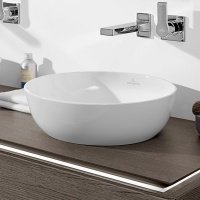 Villeroy Boch Artis 417943RW Раковина накладная круглая для ванной комнаты 43 см (цвет белый камень - stone white ceramicplus).