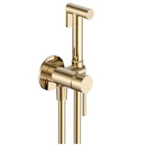 AQUAme Siena AQM6217BG Гигиенический душ - комплект со смесителем (шлифованное золото)