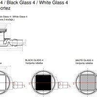 PESTAN Standard Black Glass 4 13000092 Душевой трап 150*150 мм - готовый комплект для монтажа с декоративной решёткой (чёрное стекло | хром глянцевый)