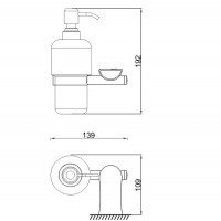 RUSH Luson LU16810 Дозатор для жидкого мыла подвесной (хром)
