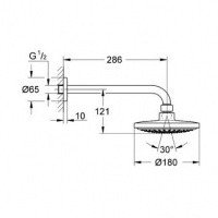 GROHE Eurosmart 124440 Встраиваемая душевая система со смесителем для душа (хром)