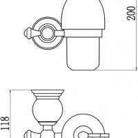 Savol Серия 57B S-005731B Дозатор для жидкого мыла подвесной (золото)