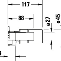 Duravit GK1900004000 Внутренний механизм настенного смесителя для раковины