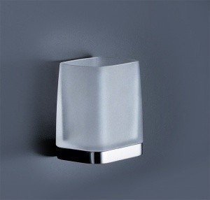 Colombo Design TIME W4202 - Стакан для зубных щеток | настенный (хром - стекло матовое)