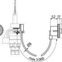 AlcaPlast MPO11 Кнопка для смыва унитаза на расстоянии – ручное управление (хром)