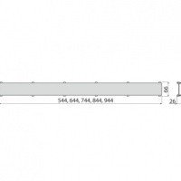 AlcaPlast DOUBLE-550M Двусторонняя дизайн-решётка для душевого трапа 550 мм (нержавеющая сталь матовая)