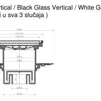 PESTAN Standard Black Glass 13000166 Душевой трап 150*150 мм - готовый комплект для монтажа с декоративной решёткой (чёрное стекло | золото)