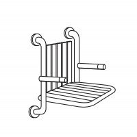 Hatria Autonomy Y0DW - Складное сиденье для душа со спинкой и ручками (белый)