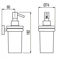 TRES 16163618 Дозатор для жидкого мыла подвесной (хром)