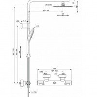 Ideal Standard CERATHERM T100 A7705AA Душевая система с термостатическим смесителем (хром)
