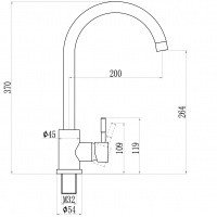 Savol S-SUS3002H Высокий смеситель для кухни (чёрный матовый)