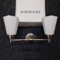 Sbordoni Deco DE032NI Двойной светильник с абажуром из опалового стекла (никель/белый)