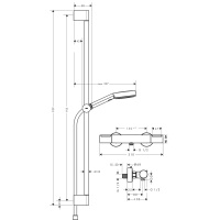 Hansgrohe Pulsify Select S 24271000 Термостатический смеситель для душа (хром)