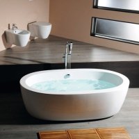 Акриловая ванна ALPEN Rohia 187 69111, гарантия 10 лет, овальная форма, объём 284 литров, цвет - euro white (европейский белый)