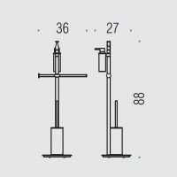 Colombo Design PLANETS B9819 - Металлическая стойка с аксессуарами (хром)