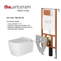 ArtCeram A16 700.101.03 Система инсталляции в комплекте с подвесным унитазом (белый)