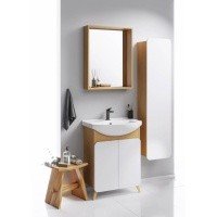 AQWELLA Basic BAS0207DZ Зеркало для ванной комнаты 60*75 см (дуб золотой)