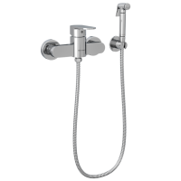 Bennberg 170H12 настенный гигиенический душ в комплекте с настенным смесителем (цвет хром), недорого со скидкой купить в магазине сантехники SANTEHMAG.RU
