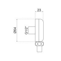Webert AC1016015 Подключение для душевого шланга (хром)