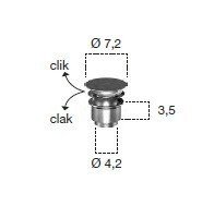 Antonio Lupi US21 Донный клапан для раковины/биде Click-Clack (полированный хром)