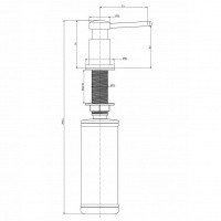 Paulmark BREVIT D005-NI Дозатор для жидкого мыла (никель)
