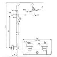 Ideal Standard IDEALRAIN SOFT EVO A6983AA Душевая система с термостатическим смесителем (хром)