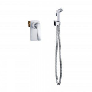 Timo Helmi 4089/00-16SM Гигиенический душ встраиваемый комплект со смесителем (цвет белый/хром)